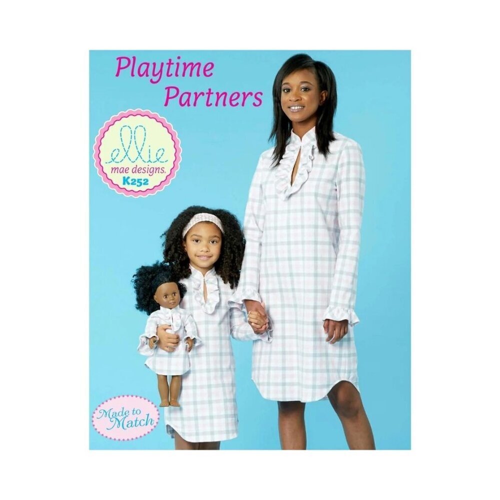 Kwik Sew Sewing Pattern 252 Pajamas Nightgown Misses‎ Child Doll